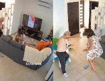 Las imágenes captadas al interior de un domicilio en Morelos exhibieron la presunta agresión del exfuncionario. ESPECIAL