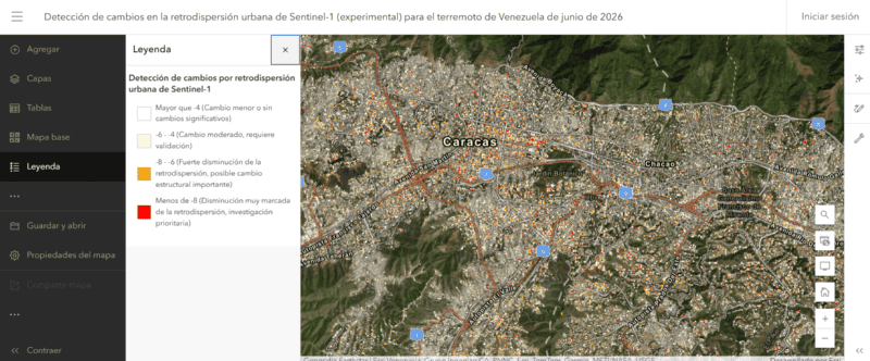El conjunto de datos resalta las áreas urbanas que presentan cambios significativos en la respuesta del radar, los cuales podrían estar asociados con daños estructurales importantes, particularmente en entornos urbanos densos y complejos de edificios de gran altura. NASA&nbsp;