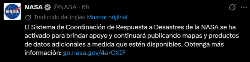 X / @NASA&nbsp;