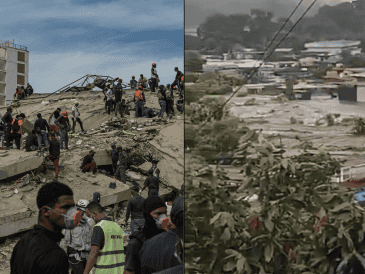 Las inundaciones ocurren apenas unos días después de los terremotos de magnitudes 7.2 y 7.5 que dejaron miles de personas afectadas en distintas regiones del país. EFE / H. Chirinos / X / @JuaniAyoroaOK