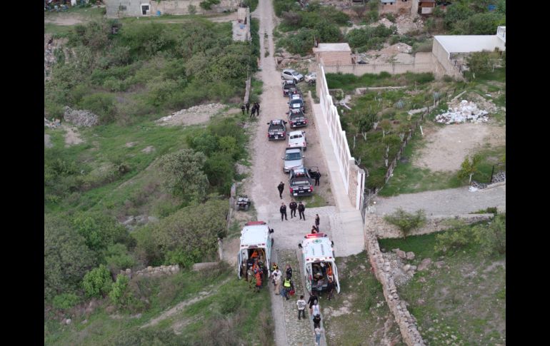 En las labores de extracción de las víctimas se emplearon aeronaves de las corporaciones de Zapopan y Guadalajara, así como el Escuadrón Drones. ESPECIAL/Comisaría de Zapopan