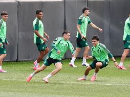 Entrenamiento de la selección mexicana previo al partido contra Ecuador. 
