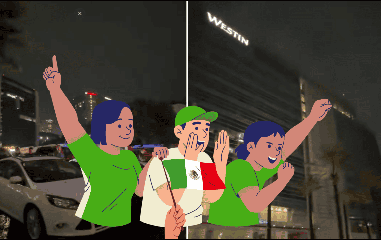 Las redes sociales se inundaron rápidamente con videos de la ruidosa afición de México concentrada afuera del hotel donde se hospedó la selección de Ecuador. ESPECIAL / X
