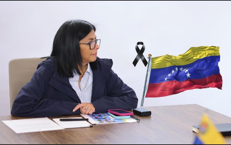 La presidenta encargada Delcy Rodríguez emitió el mensaje del anuncio de luto nacional a partir de hoy. EFE / ARCHIVO