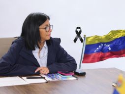 La presidenta encargada, Delcy Rodríguez, emitió el anuncio de luto nacional a partir de hoy. EFE / ARCHIVO