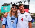 Los aficionados ingleses gritaron a todo pulmón "goool" en el Fan Fest de Guadalajara. EL INFORMADOR / J. ACOSTA
