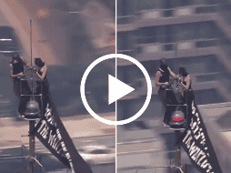 Los escaladores en el Empire State no portaban arneses por lo que se colocaban en un escenario de riesgo. X / @FoxNews