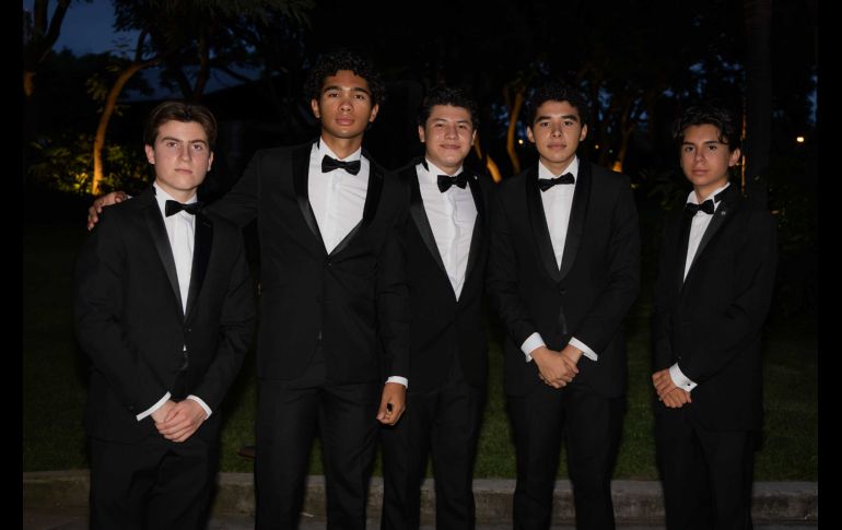 Eduardo Gómez, Jackson Rivas, Humberto de la Cruz, Óscar Ávila y Gustavo Cabrera. GENTE BIEN JALISCO / J. Soltero
