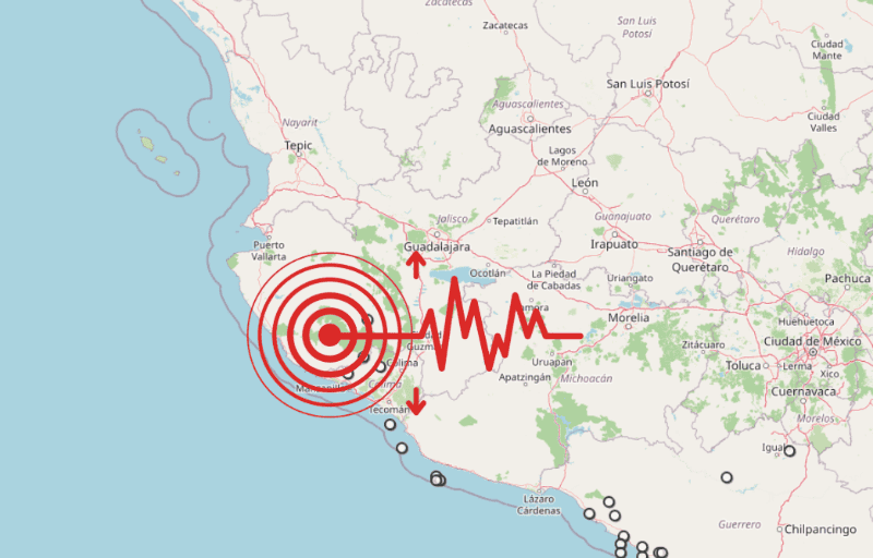&nbsp;Sismo en Jalisco. ESPECIAL / SSN
