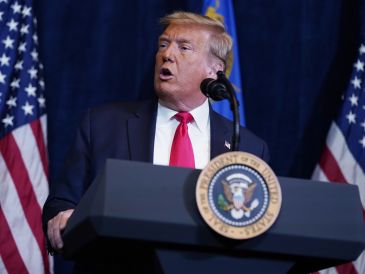 En su discurso, Trump destacó la labor hecha por su Gobierno en Venezuela e Irán. AP/ARCHIVO