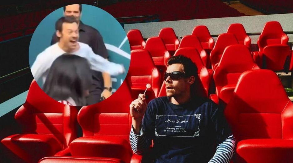 El cantante británico se volvió viral tras festejar junto a otros aficionados en las gradas de Wembley. INSTAGRAM/@harrystyles/ESPECIAL
