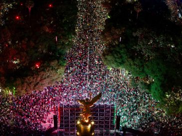 El Ángel de la Independencia y Reforma se convirtieron en un popular punto de encuentro en pleno Mundial 2026. EFE/T. Pérez