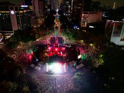 Se registró una marea humana en las inmediaciones del Ángel de la Independencia. EFE/T. Pérez
