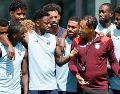 El equipo de Cabo Verde, tras una fase de grupos invicta, se prepara para enfrentar a Argentina este viernes. EFE/A. Estevez