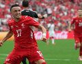 Rubén Vargas celebra su gol, el definitivo del partido. AP/A. Parr