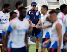 La selección colombiana entrena en Miami antes de su juego contra Ghana. EFE/A. Estévez