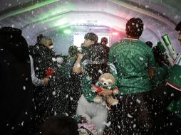 La Presidenta Claudia Sheinbaum aprovechó para enviar un mensaje a la afición de cara al partido del próximo domingo en el Estadio Ciudad de México. AFP / NurPhoto / G. Vieyra