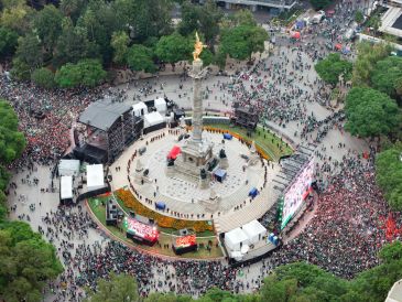 Autoridades contemplan cerrar las estaciones del Metro cercanas al Ángel, así como de la Línea 7 del Metrobús que corre por el Paseo de la Reforma. EFE/T. Pérez