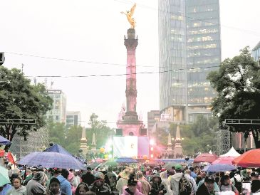 Este domingo el acceso al Ángel de la Independencia estará limitado únicamente a 25 mil personas. EL UNIVERSAL