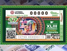 El billete del Sorteo Superior 2889 conmemoró el 50 aniversario de la Asociación Mexicana de Pediatría. X/lotenal