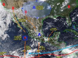 El noroeste del país mantendrá temperaturas superiores a los 40 grados mientras persisten las precipitaciones en el resto del territorio. ESPECIAL/ SMN.