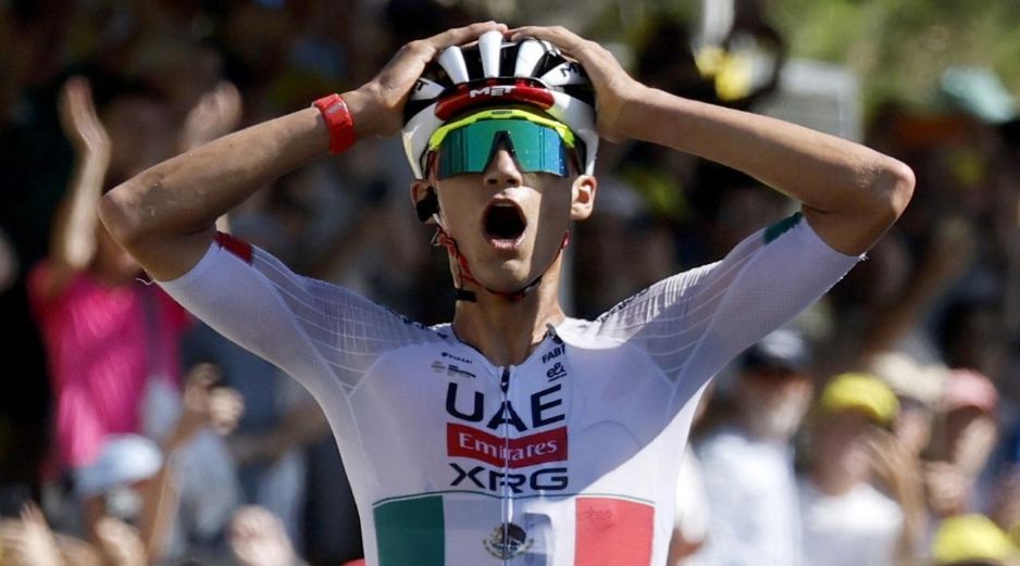 El triunfo representa un nuevo paso en la trayectoria del mexicano, quien llegó al Tour después de consolidarse como una de las principales cartas del UAE Team Emirates-XRG EFE / Y. Valat