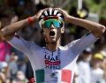 El triunfo representa un nuevo paso en la trayectoria del mexicano, quien llegó al Tour después de consolidarse como una de las principales cartas del UAE Team Emirates-XRG EFE / Y. Valat