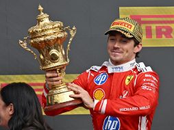El monegasco Charles Leclerc, Ferrari ganó este domingo el Gran Premio de Gran Bretaña. EFE/P. POWELL