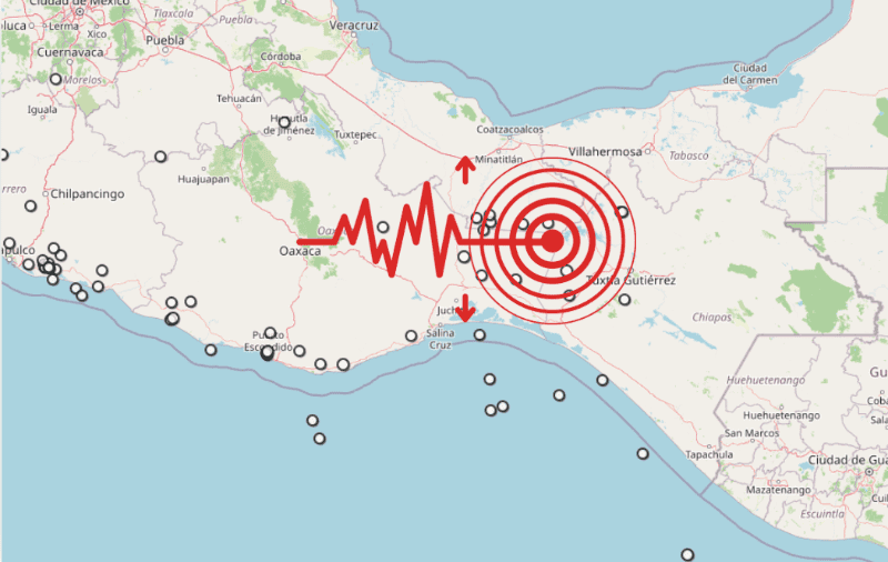 &nbsp;Sismo en Chiapas. ESPECIAL / SSN