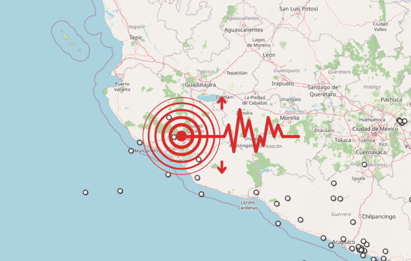 &nbsp;Sismos en Colima. ESPECIAL / SSN