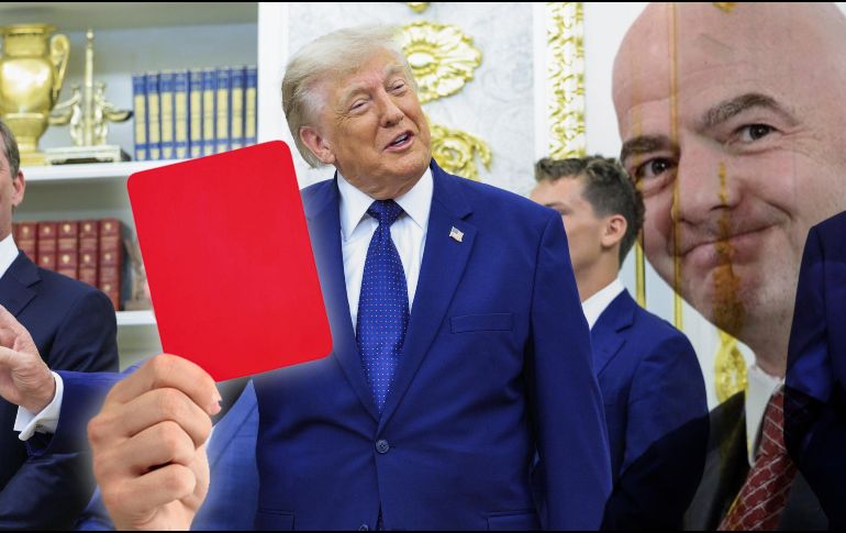 Trump revela llamada a la FIFA para solicitar revisión de la expulsión de Balogun. EFE / EPA / SHAWN THEW / POOL