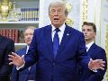 "Vi el partido de anoche entre México e Inglaterra; y no tenía ninguna razón para hacerlo, pero no podías apartar la vista del partido", confesó el presidente Trump. EFE / S. Thew