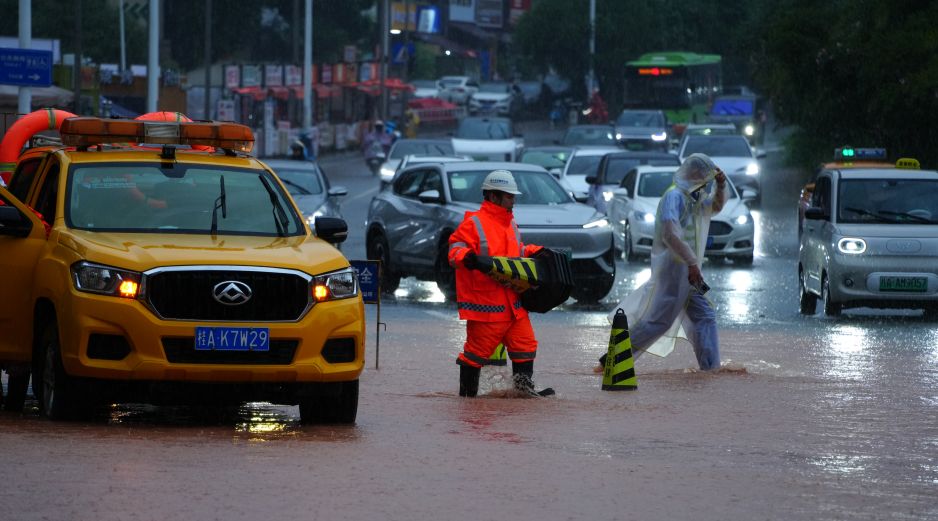 Se reportaron tormentas con inundaciones en partes de la ciudad de Nueva York, Filadelfia y Nueva Jersey. XINHUA/Z. Hua