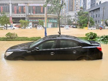 El tifón "Maysak", ha dejado lluvias en la provincia de Nanning de hasta 553.8 milímetros. XINHUA/L. Boan
