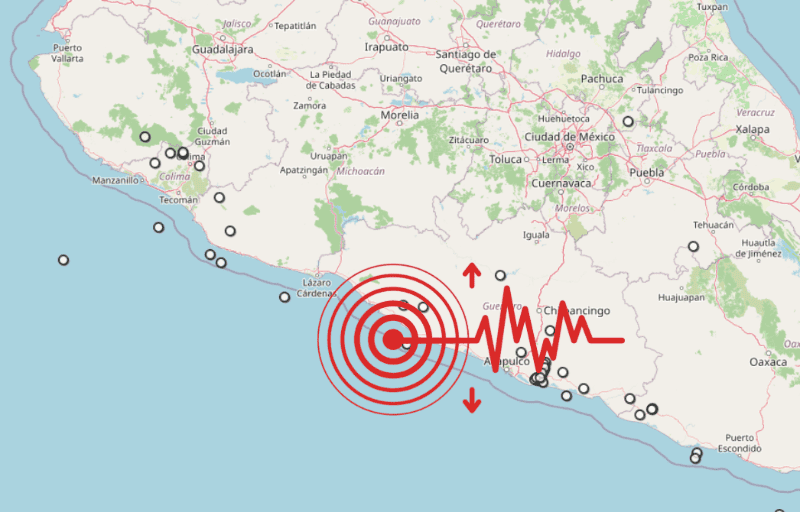 &nbsp;Sismo en Guerrero. ESPECIAL / SSN