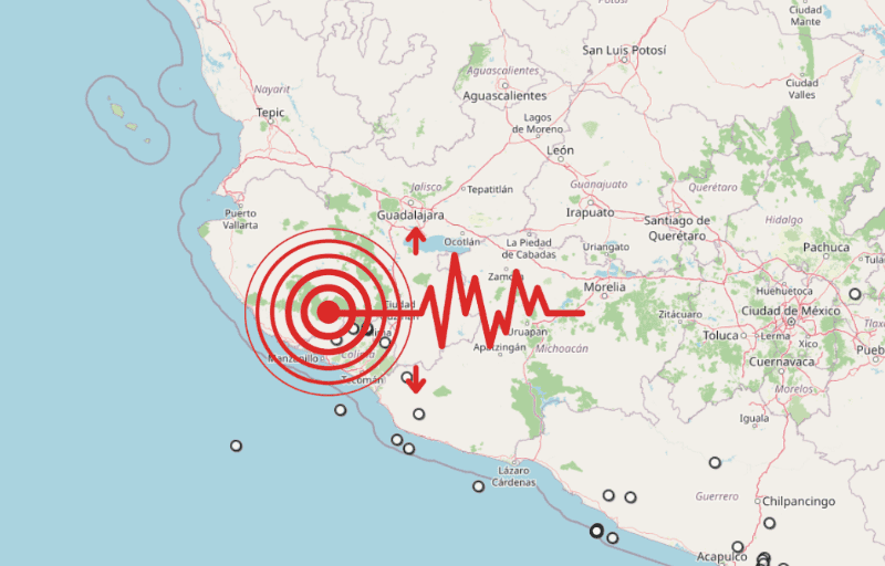 &nbsp;Sismo en Jalisco. ESPECIAL / SSN