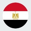 Vector round icon - flag of Egypt