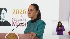 La Presidenta Sheinbaum durante la "Mañanera del Pueblo" de este martes 7 de julio. ESPECIAL