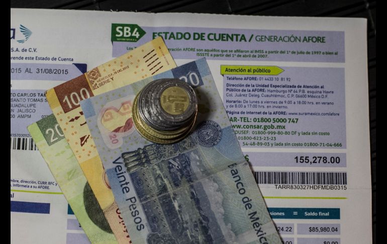 Destacan que, a 29 años de la creación del SAR, las Afores administran cerca de nueve billones de pesos. EL INFORMADOR/ARCHIVO