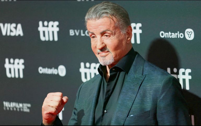 El actor asistió al estreno de “Sly” durante el Festival Internacional de Cine de Toronto 2023, en Ontario, Canadá. AFP