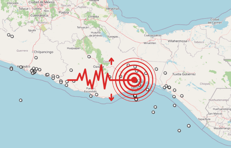 &nbsp;Sismo en Oaxaca. ESPECIAL / SSN