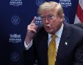 El presidente de Estados Unidos, Donald Trump, habla durante una reunión con el secretario general de la OTAN, Mark Rutte, al margen de la cumbre de la OTAN en Ankara, Turquía, el 8 de julio de 2026. EFE/F. SINGER