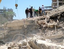 Hay 856 edificios afectados tras los terremotos, de los cuales 190 colapsaron por completo. EFE/X. Olleros