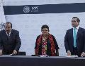 Ernestina Godoy Ramos, fiscal general de la República, en una rueda de prensa celebrada este miércoles en la Ciudad de México. SUN/G. Pano