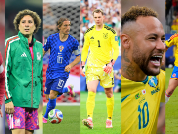 Los nombres de Cristiano Ronaldo, Luka Modrić, Manuel Neuer, Guillermo Ochoa, Neymar y James Rodríguez representan mucho más que estadísticas o títulos. IMAGO7/CANVA