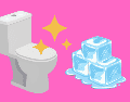 Expertos en fontanería y creadores de contenido han popularizado la inusual práctica de arrojar cubos de hielo en el inodoro. ESPECIAL / CANVA