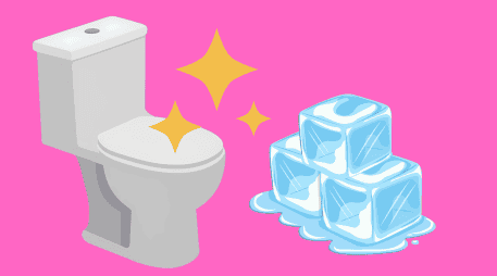 Expertos en fontanería y creadores de contenido han popularizado la inusual práctica de arrojar cubos de hielo en el inodoro. ESPECIAL / CANVA
