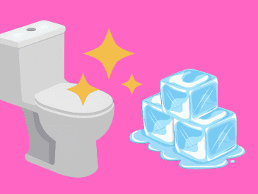Expertos en fontanería y creadores de contenido han popularizado la inusual práctica de arrojar cubos de hielo en el inodoro. ESPECIAL / CANVA