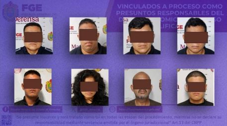 Entre los sospechosos implicados hay 7 hombres y una mujer. ESPECIAL/FGE Veracruz