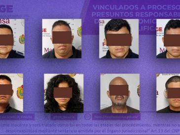 Entre los sospechosos implicados hay 7 hombres y una mujer. ESPECIAL/FGE Veracruz